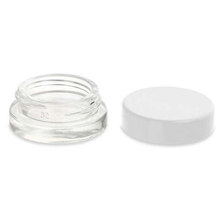 Thick Wall 7Ml Clear Glass Jar With Lid