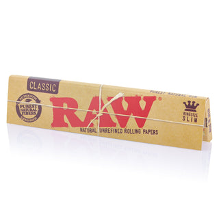 raw classic kingsize slim rolling papers pack