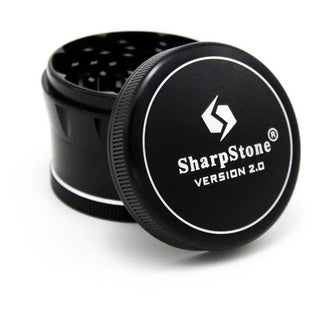 Sharpstone V2 Hard Top 4 Piece Herb Grinder Black Large 2.5